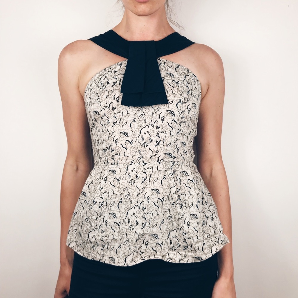 Girls from Savoy peplum bow front top
